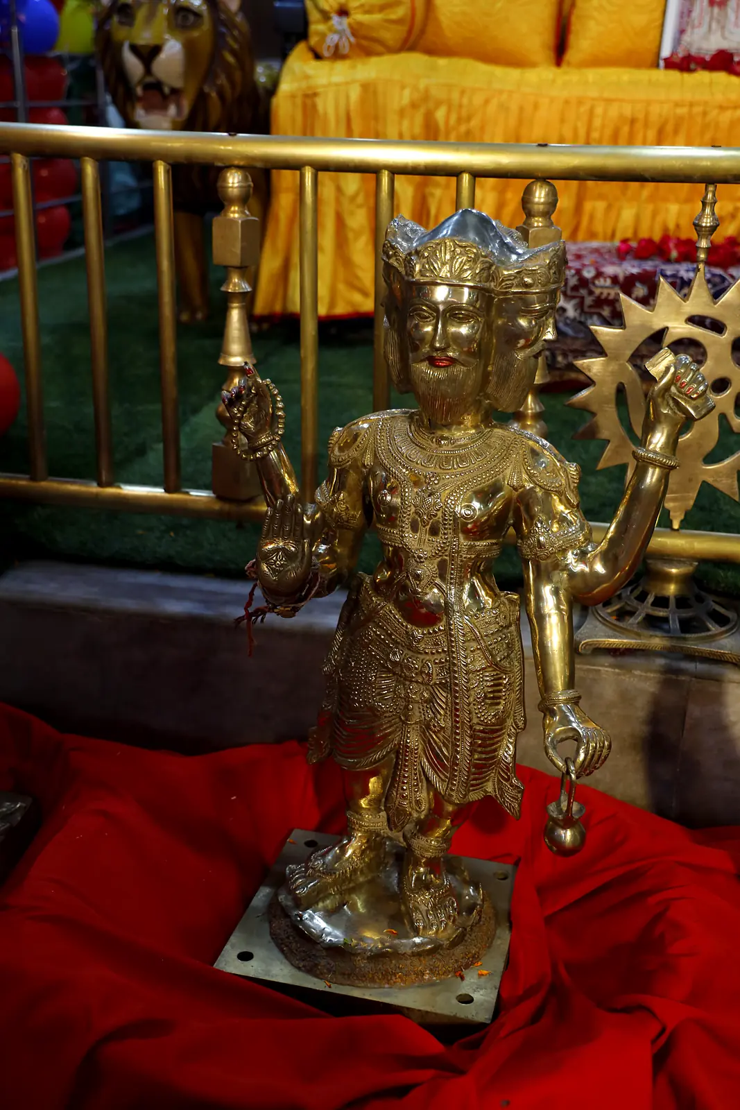 Brass utsav murti of Lord Brahma