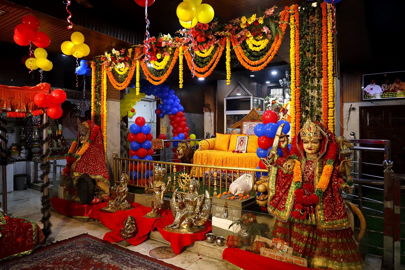 Devi murtis on festival day